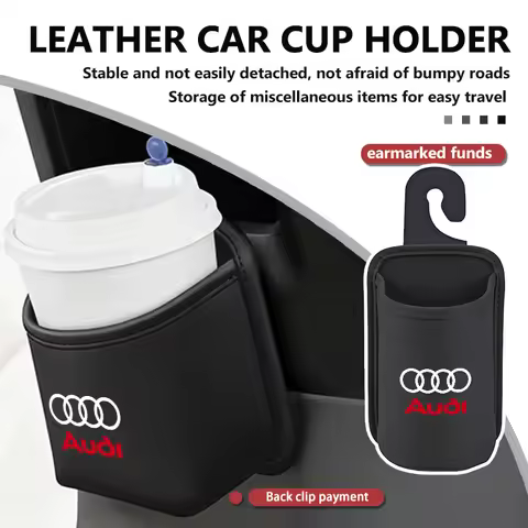 Car Rear Seat Drink Holder Mobile Phone Stand Water Cup Hook For Audi Sline A6 Q7 A7 A8 A3 RS A1 A5 