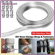 XUEXII Hose Clamp Strap, 304 Stainless Steel Large Hose Clamps,  Adjustable Pipe Ducting Hose Clamp 