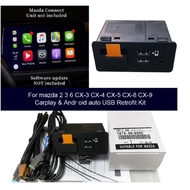 Apple CarPlay Android Auto USB Adapter Hub for Mazda 6 3 2 CX5 CX3 CX9 MX5 Miata Toyota Yaris Fiat 1