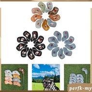 [PerfkMY] 9x Golf Iron Head Covers Set Outdoor Equipment Player Portable Golf Iron