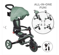 多功能四合一嬰幼兒三輪車 兒童手推車 綠色