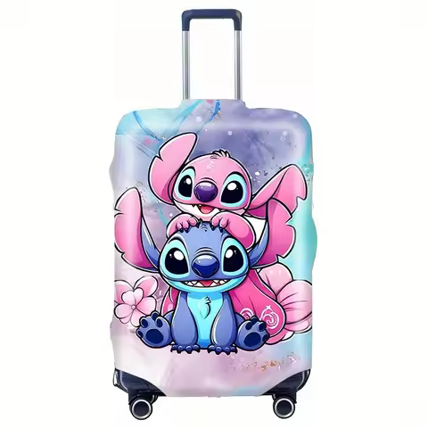 The Disney Lilo & Stitch travel case lid features a cartoon design. It is a popular flexible luggage