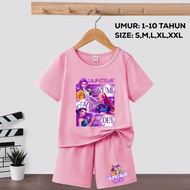 Kpop Demon Hunter Girls' Outfit, Cool, Soft, Size 1-10 Years, Viral Kpop Clothes