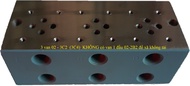 đế van thủy lực 3 van 02-3C2 / 3C4 ( manifold block ) size DSG01 ren 3/8"