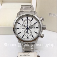100% Original Seiko Chronograph 100m Men Japan Quartz Analog Stainless Steel Men Watch SNAF51P2