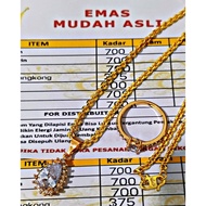 Gold necklace weighing 7.7 grams, copper material