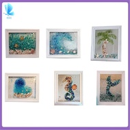 Ocean Theme Sea Glass Art Kit for Adults Photo Frame Easy Operation DIY Mosaic Arts and Craft Kits H