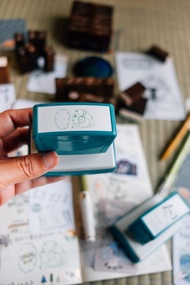 天馬行空款 Shachihata 甜蜜生活連續印章