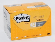 653-24EP 經濟裝便條紙 1-1/2吋 x 2吋 - 黃色 (每盒24本)