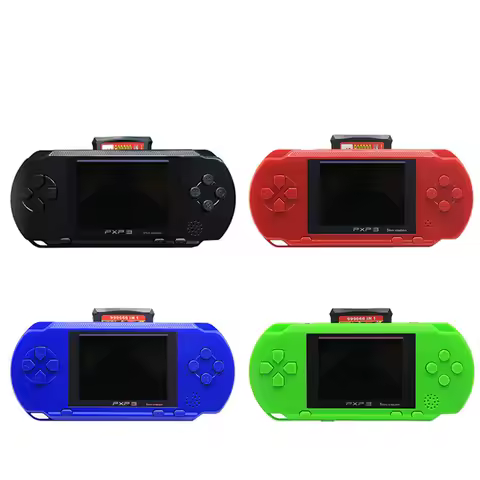 NEW Classic 16 Bit PXP3 Slim Station Video Games Player Handheld Game +Free Game Card Console Built-