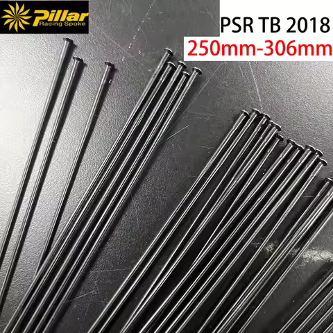 Pillar PSR TB2018 Triple Butted Bicycle Spoke 14G 2.0mm J-Bend Straight Pull Stainless Steel GRAVE X