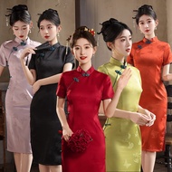 cheongsam muslimah chinese traditional wear Cheongsam merah, lelaki kecil itu tinggi dan kurus