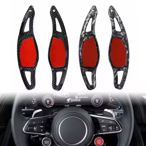 2PCS Steering Wheel Shift Paddle Shifter Extension For Audi R8 RS3 RS4 RS5 TT RS RS Q3 RS Q8