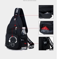 Túi đeo chéo 1 QUAI thể thao du lịch MUSIC (Đen) MS1
