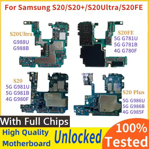 Tested For Samsung S20 Ultra G980F G981B/U G988B G988U S20 Plus G985F G986B/U Motherboard S20 FE G78