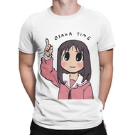 Cartoon【Azumanga Daioh 】graphic 100%cotton O-neck red T-Shirt for men