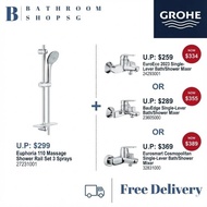 Grohe Euphoria 110 Massage Shower Rail Set 27231001 with Grohe Bath Mixer Bundles