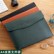 A4 Leather File Bag Business Office B5 Storage Contract File Bag Multifunctional Leather Folder Bag