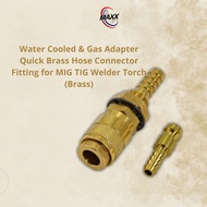 TIG Welding Gas & Water Quick Connector Fitting Hose Gold Connector 1 Set
