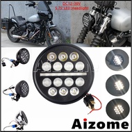 AI 12-30V Motorcycle 5-3/4" 5.75inch Headlight LED Assembly For Harley Softail Street Bob FXBB FXBBS
