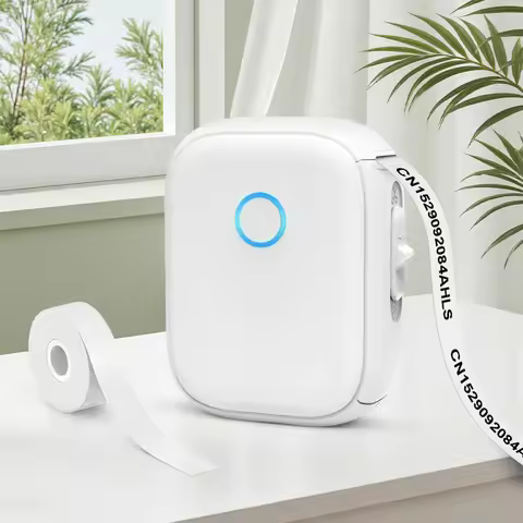 Mini Printer P12 Label Maker Portable Wireless Bluetooth Adhesive Sticker Machine Inkless Label Prin