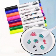 8/12/24pcs Magical Water Painting Pen With Spoon, Magic Water Drawing Pens With Floating Ink, 12 Col