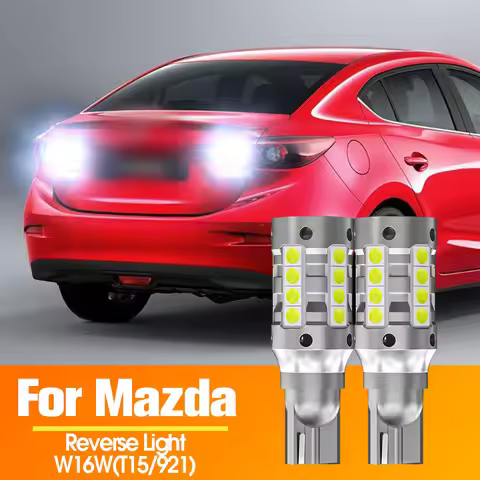 2pcs LED Reverse Light Blub Backup Lamp Canbus W16W T15 921 For Mazda 2 DE DH DL DJ 3 BM BN 5 6 GG C