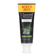 Burts Bees _ Charcoal + Whitening Fluoride Free Toothpaste 133g Zen Peppermint ยาสีฟันชาร์โคล+ไวท์เท