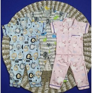 3 pcs setelan baju piyama/baju tidur anak 1-6 tahun motif laki laki perempuan ibw