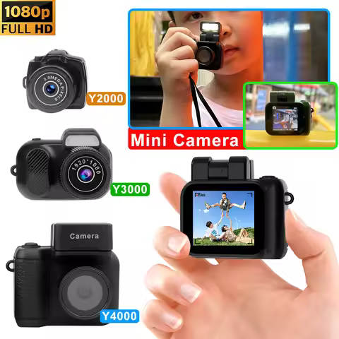 Y4000 Monoreflexes Style Mini Camera With Flash Lamp And Battery Dock Portable Video Recorder DV 108