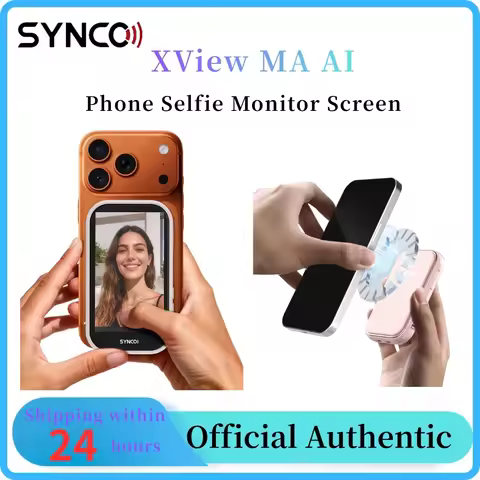 Synco XView M4 AI Wireless Magnetic Selfie Monitor Screen Gesture Control For Smartphone Selfie Vlog