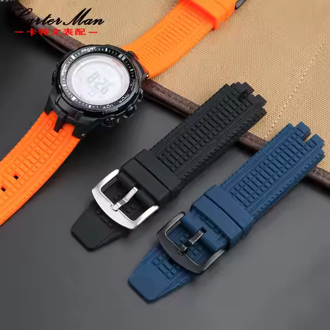 For Casio Mountaineering PROTREK PRW-3000 PRW-3100 PRW-6000 PRW-6100Y PRG-300 330 Silicone watchband