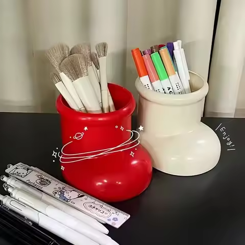 Miniso Boot Shape Pen Container Office Decoration Stationery Storage Cute Interesting Pen Container 