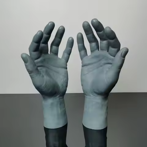 Rough And Muscular Simulation Male Hand Model PVC Gray Male Hands Jewelry Bracelet Watch Ring Displa