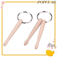 POPULAR Drumsticks Keychain, Mini Gift Drum Sticks Key Ring, Metal Wood Drumstick Grommets