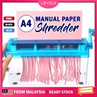 LOVIDA A4 A5 Size Portable Shredder Paper Documents Pencincang Kertas Cutting Tool Home Office School Manual 手动碎纸机