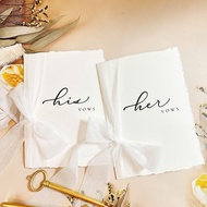 Vows book 81- his vow her vow card with wedding promises |Wedding Vows |SHI1990