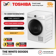 [FREE SHIPPING] Toshiba 8KG Heat Pump Tumble Dryer with SENSE DRY™ Inverter TD-E80BT21HWM(WW)