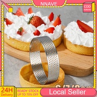 Dessert Tart Mould 6/7/8CM Stainless Steel Tart Ring with Holes DIY Pie Cake Mousse Baking Mould Tar