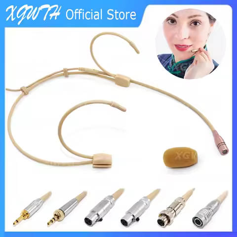Hypercardioid Headset Microphone Ear Headworn Mic for Shure Sennheiser AKG MiPro Audio Technica Wire