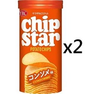 YBC - 特價清貨 Chip Star 清湯味薯片 (兩筒裝) 45g x 2