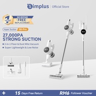 Simplus Cordless Vacuum Cleaner | 27,000Pa Suction Power |Green Light | 1.08kg Lightweight |Hyper Su