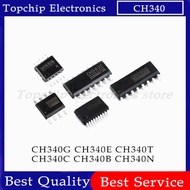 5pcs CH340 CH340C CH340G CH340N CH340T CH340E CH340B Chip IC MSOP-10 SOP-16 SSOP-20 SOP-8 SMD USB to