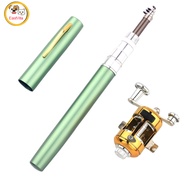 Pen Fishing Pole Mini Pocket Fishing Rod Spinning Reel Combo Kit Telescopic Portable Fishing Pole Fi