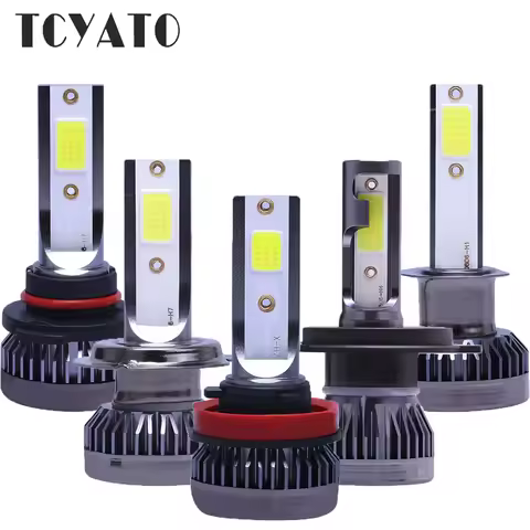 2PCS/pair Mini Lights Auto H7 LED H4 Bulb H3 H8 H9 H11 9005 9006 9012 6000LM Car Headlight H1 6000K 