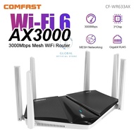 Global COMFAST 3000Mbps WiFi6 Wireless Router Wifi Signal Booster Dual-Band 2.4G&5G WiFi Extender Wi