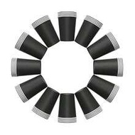 10/20/50/100pcs Disposable Black Party Cups, 9oz Paper Cups, Beverage Cups, Cold Drink Cups, Coffee 