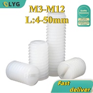 Nylon Flat Screw Flat Screw Nylon Machine Meter Screw Plastic Headless Screw Insulation Jimmy Top Sc