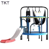 TKT Slide Trampoline Combination Trampoline Household Children's Indoor Children's Trampoline Rub Bed Family Toys