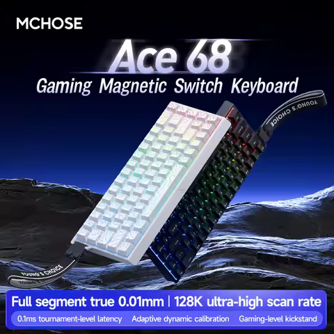 MCHOSE Ace 60 68 Ace68 V2 Magnetic Switch Mechanical Keyboard Original 0.08ms RT0.001mm 256K Gaming 